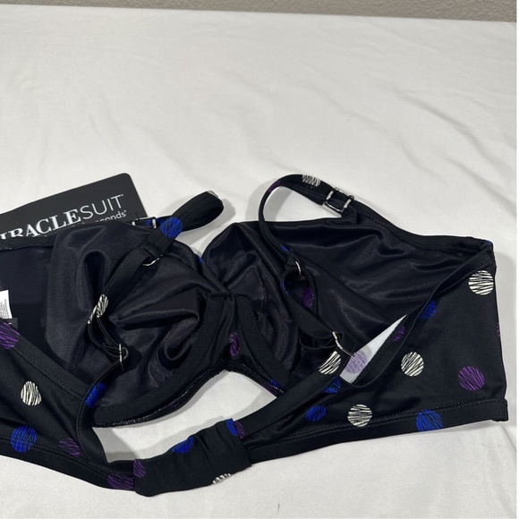 NWT Miraclesuit [ 38DD ] Spotted Surplice Bra Top + [‎ 14 ] Norma Jean Bottom - Picture 16 of 16